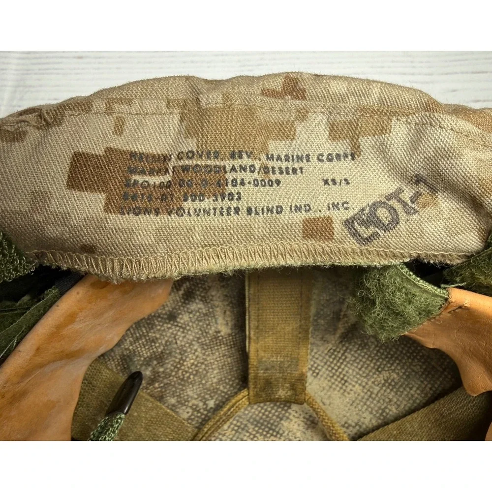 USMC M-3 MARPAT Helmet‎ W/ Cover Woodland Desert XS/S